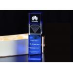 Blue K9 Crystal Trophy Cup Big Competitions Use With 3D Laser Engraving Logo for sale