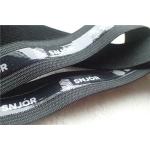 Fashion Polyester Soft Elastic Band , Black Elastic Tape With Screen Printing Logo