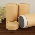 Silkscreen Printing Paper Tube Container For Coffee Tea Kraft Cylinder Packaging for sale