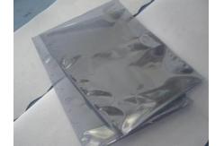 China Three Side Seal Transparent Front White Pearl Back Anti Static Bag With Zipper supplier