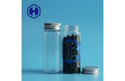 China Bpa Free Small Plastic Candy Jars With Lids 130ml Dry Herb Packaging supplier