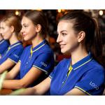 Universal Work Uniform Polo Shirts Oem Classic Cut Unbanded Cuffs Comfortable for sale
