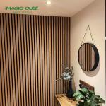 Customized Polyester Acoustic Wall Slats 2400*600*21mm With Melamine Finish