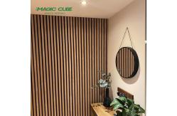 China Customized Polyester Acoustic Wall Slats 2400*600*21mm With Melamine Finish supplier