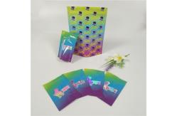 China Plastic Hologram Shiny Resealable Stand Up Pouches k Runtz Bags Smell Proof supplier
