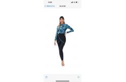China Digital Print Muslim Swimsuit Three Piece Islamic Burkini Swimsuit Polyamide With Cap Pant supplier