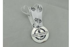 China Half Marathon Ribbon Medals Gold Plating For Bowling Game supplier