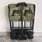 Beach Wagon Cart Grocery Slider Cart Collapsible Utility Folding Wagon Stroller