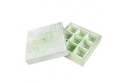 China Tea Packaging 300gsm Ivory Board Box Square Shape With Card Tray supplier