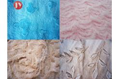China Brushed Embossed Plush Toy Fabric 100% Polyester PV Plush Shrink - Resistant supplier