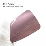 PET-PS026 Pet Vinyl Wrap Film with Crystal Oolong Milk Tea Pink color for sale