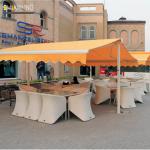 Free Stand Double Side Waterproof Retractable Awning Hand Control Outdoor Retractable Awnings for sale