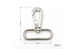 China Nickel Logo Engraved Nickel Swivel Snap Hook Metal Hooks For Handbag Fittings supplier