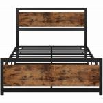 China ODM Hotel Wooden Metal Furniture Hostel Iron Bed Frame King Industrial Style for sale