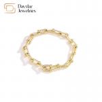 18k Gold Plated Diamond Zircon Jewelry Set Horseshoe U Geometric