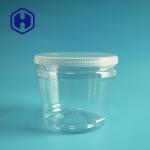Bulk Transparent Round PET Plastic Pickle Jars  600ml Wide Mouth Vegetable Storage for sale