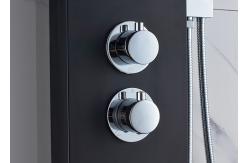 China Dual Handle Control Bath Shower Panels Black Painting Appearance ROVATE supplier
