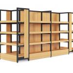 Supermarket Wooden Display Racks For Retail Stores Shelving Stand Units for sale