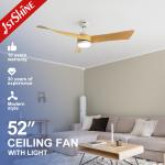 Customized ABS Blades LED Ceiling Fan with WiFi Tuya Control and Lighting Solutions for sale