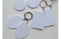 China Sublimation Blank Polymer Keyring Rounded Corner For Diy Printing supplier