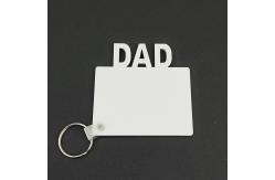 China Double Sided Sublimation MOM DAD LOVE Key Rings Blank supplier
