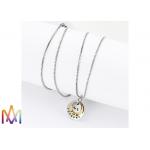 Rustproof SS304 Dangle Charms Mens Engraved Necklace