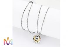 China Rustproof SS304 Dangle Charms Mens Engraved Necklace supplier
