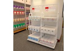 China Customized Gift Display Stand Wire Mesh Display Rack For Grocery Double Sided supplier