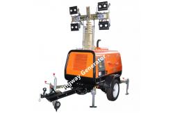 China Mining Diesel Light Tower Adjustable With 4 Stable Legs Vertical Retractable Mast supplier