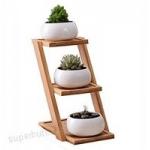 Nice Decoration Bamboo Display Rack 9.5*18*20.5cm Size For Department Store for sale