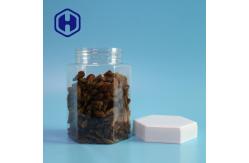 China Hexagonal 23oz 680ml Leak Proof Plastic Jar With Screw Lids supplier