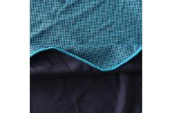 China Personalized Logo Microfiber Cooling Towel Polyester Fabric Turquoise supplier