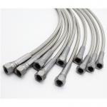 1/4 X 6ft 304 SS Wire Braided PTFE Hose With Female JIC Swivel Fittings for sale