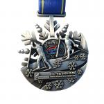 3″ 76mm Customized Zinc Alloy Winter Skiing Metallic Event Medals Christmas Ski Race Award for sale