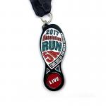 Specialty Soft Enamel Shining Glitter Medal with Ribbon for sale