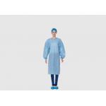 Knitted Cuffs Disposable Hospital Theatre Gowns Blood Proof Light Weight for sale