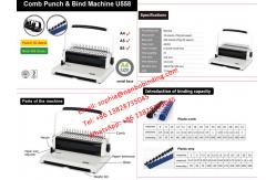 China 500 Sheets Notebook Comb Binding Machine With 14.3mm Pitch supplier