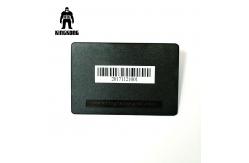 China Deboss Text  Blank Metal Business Cards , Black Metallic Business Cards With Bar Code supplier