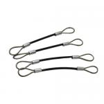 Galvanized Soft Eye Wire Rope Sling Black Plastic Coating With Double Cord Loops for sale