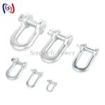 Hot Dip Galvanized Carbon Steel 120KN 16mm D Shackle for sale