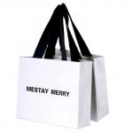 Recyclable Disposable White Kraft Paper Shopping Bags For Clothes