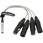 Alvin'S Cables Breakout Audio Input Output Cable For Atomos Shogun Monitor Recorder 10 Pin Male To 4 XLR 3 Pin for sale