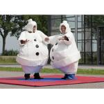 White Inflatable Cartoon Sumo Suits With Foam / Sumo Wrestler Costume