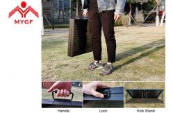 China 18V Black Frame Suitcase Solar Panels High Transparent Tempered Glass Low Iron supplier