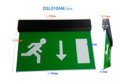 China Alumium End Cap Battery Powered Rechargeable Double Sided Exit Signs supplier