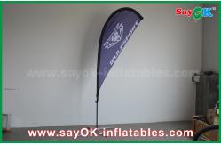 China Event Advertising Teardrop Beach Flag Feather With Logo Printing Oxford Cloth supplier