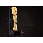 Microphone Design Custom Trophy Awards Resin Material Made For Musical Activities