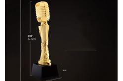 China Microphone Design Custom Trophy Awards Resin Material Made For Musical Activities supplier