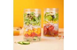 China BPA Free Empty Salad Jar Plastic 8oz 12oz 16oz Cylinder Shape supplier