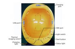 China 4G Smart Temperature Infrared Thermal Auto Temperature Helmet supplier